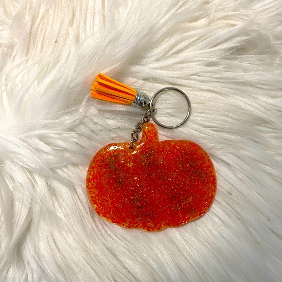 Pumpkin and witches combines for a fun keychain gift Halloween fall theme - Picture 2 of 2